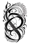 music bindrune tattoo design idea