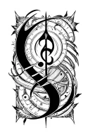 music bindrune tattoo design idea
