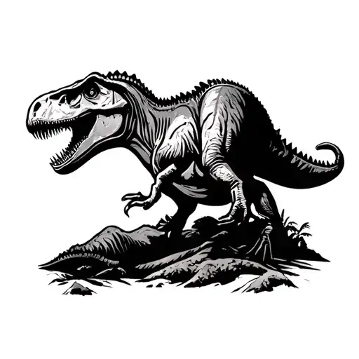 jurassic park scene tattoo design idea