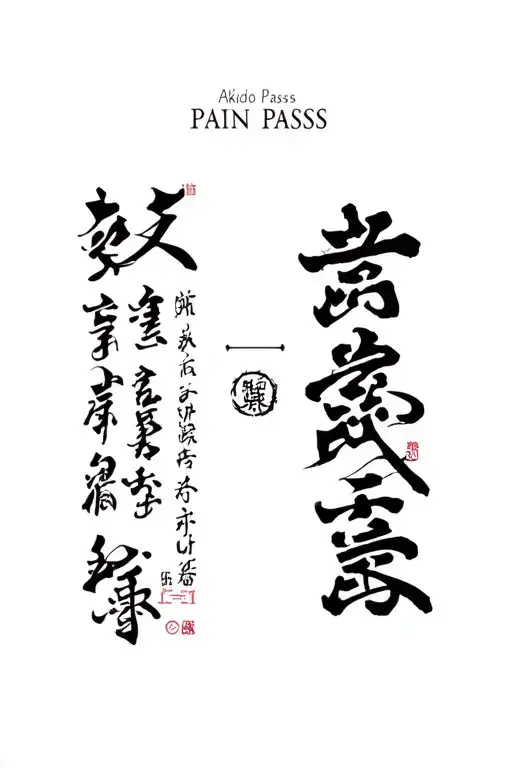 "Pain Passes" "Pain Passes" Aikido tattoo design idea