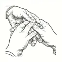 Pinky promise hands tattoo design idea