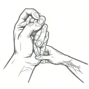 Pinky promise hands tattoo design idea