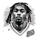 Allen Iverson face tattoo design idea