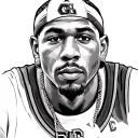 Allen Iverson face tattoo design idea