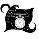 daughter birth clock embedded with name Penelope harper. date of 14th February, 2025 surrounding clock tattoo design idea
