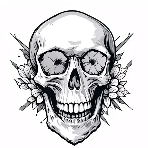Knee Skull tattoo design idea