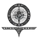 Incorporate philosophical symbols and motifs from Lord of the Rings into a tattoo design inspired by Ancient Greek architecture tattoo design idea