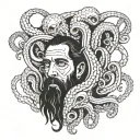 lovecraft tentacles mouths eyes tattoo design idea