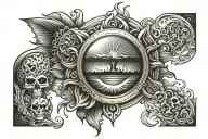 Sun rising tattoo design idea