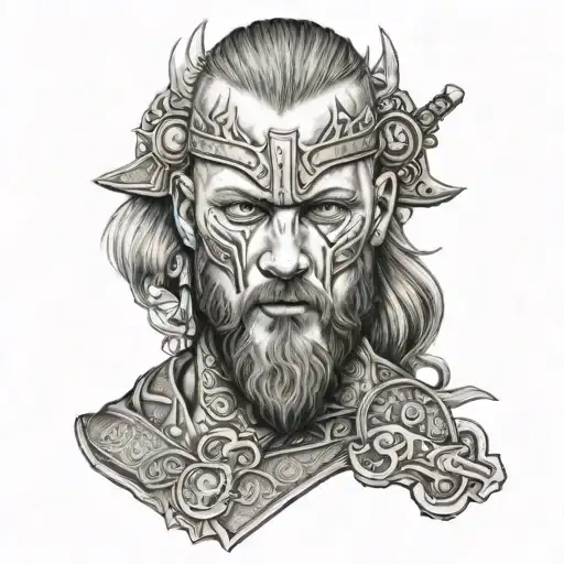 Ragnar Lothbrok tattoo design idea