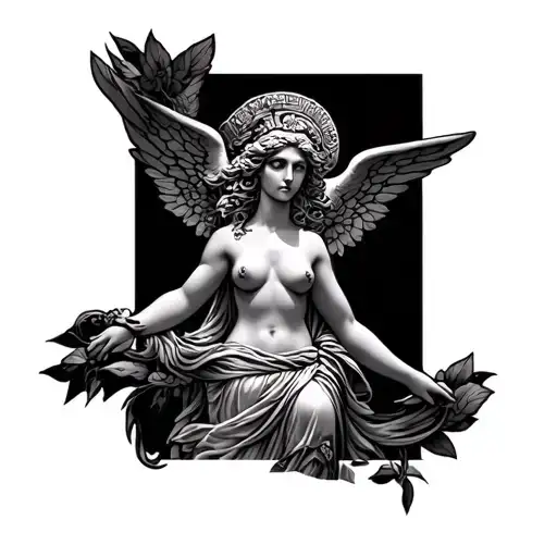 eros psyche Greek goddess tattoo design idea