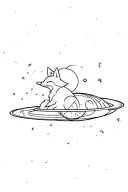 Small prince planet fox aircraft characters asteroid tattoo design idea