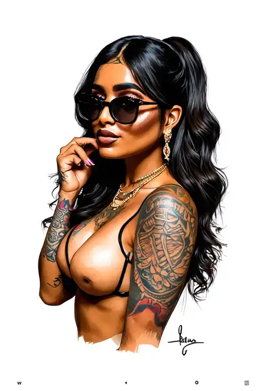 mia khalifa, full nude, big boobs, big ass, posing, tattoos tattoo design idea