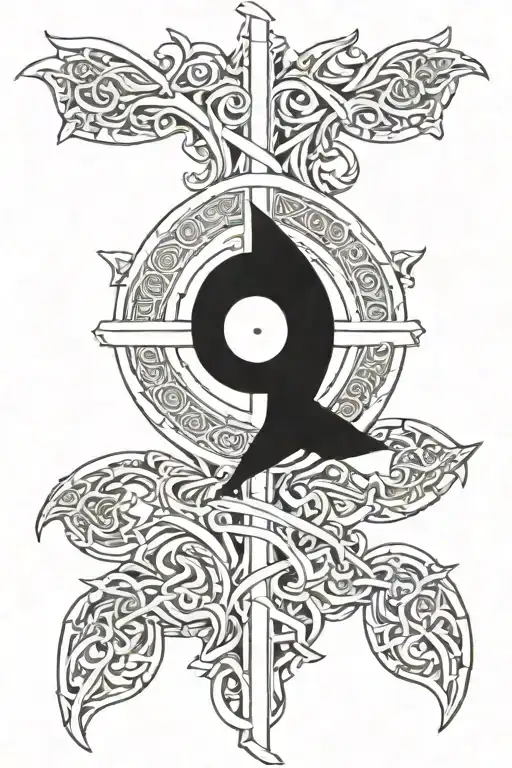 genesis 3:19 incorporated with cross intertwined tattoo design idea