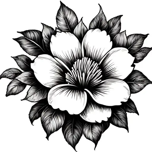Bali Frangipanier Flower tattoo design idea