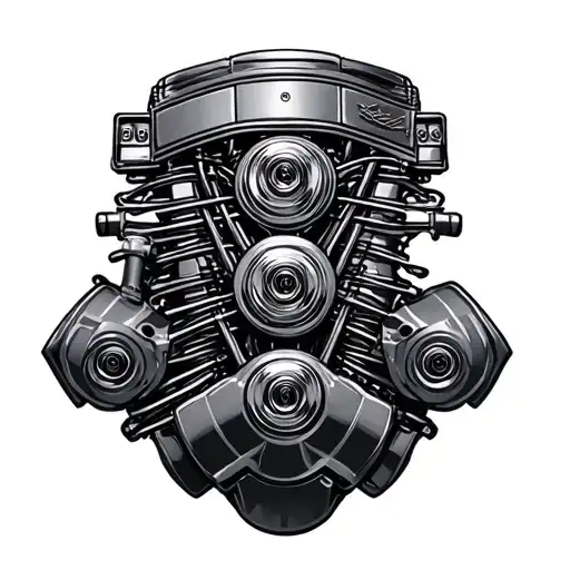 V8 Engine tattoo design idea