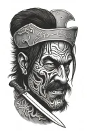 machete tattoo design idea