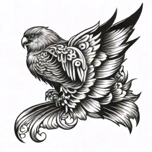 broken wing left one tattoo design idea