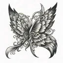 broken wing left one tattoo design idea