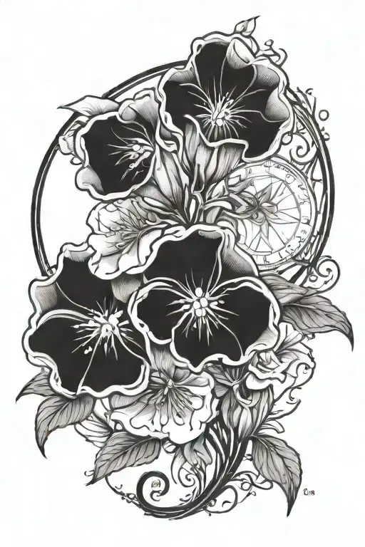 sweet pea and end of time  tattoo design idea