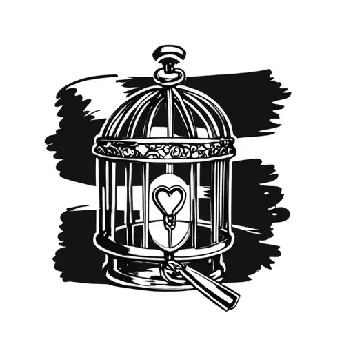 sissy chastity cage cuckold tattoo design idea