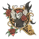 v b k h tattoo design idea