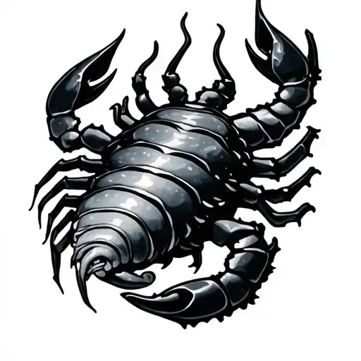 Scorpio And Aquarius tattoo design idea