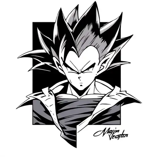 Majin Vegeta tattoo design idea