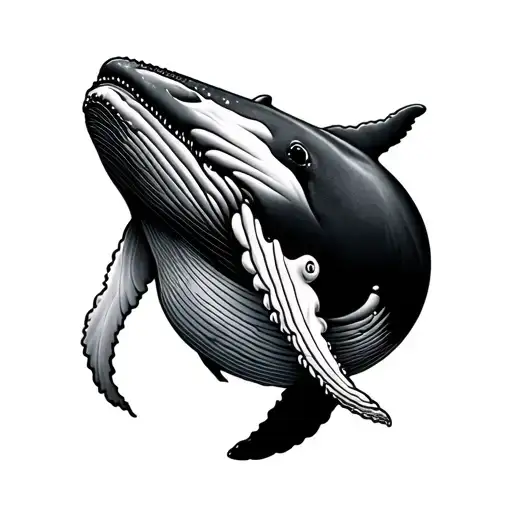 Humpback Whale tattoo design idea