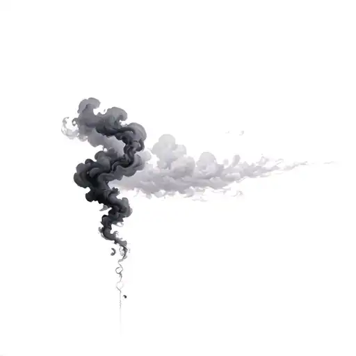 Coverup Clouds and Smoke tattoo design idea