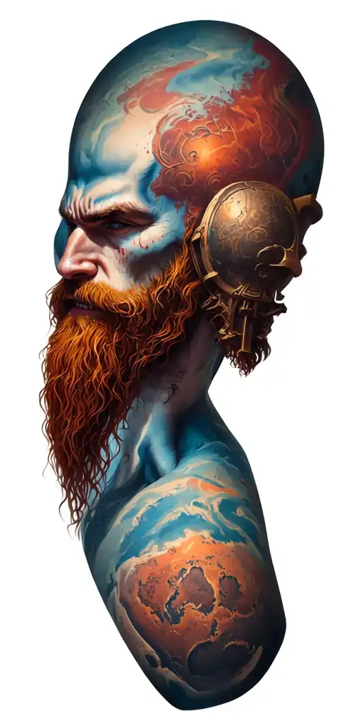 mars god of war tattoo design idea