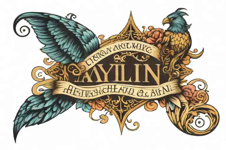 Aylin and Ali's names are intertwined in a tattoo design tattoo design idea