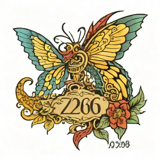 Z with date 12 06 1994 and 08 04 2010 tattoo design idea