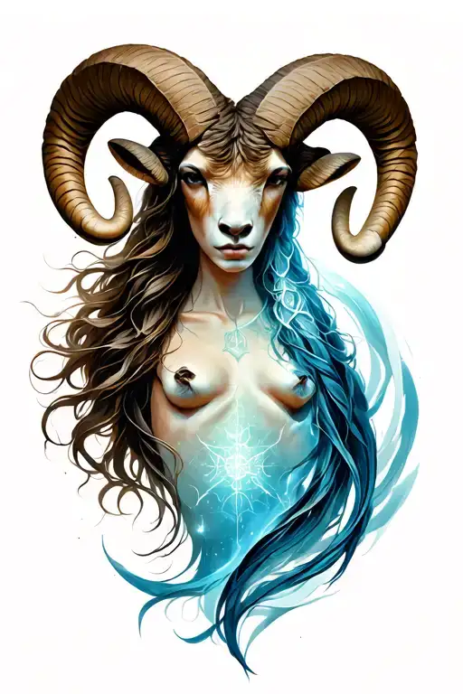 Aries and Aquarius signs tattoo design idea