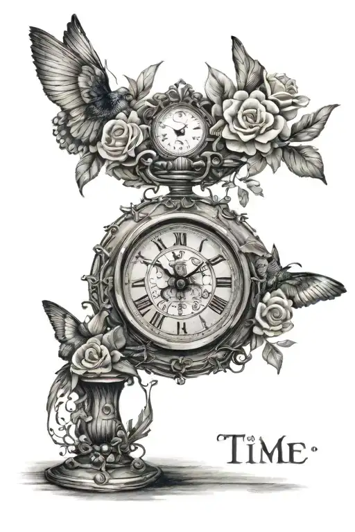nothing heals the past like time tattoo design idea