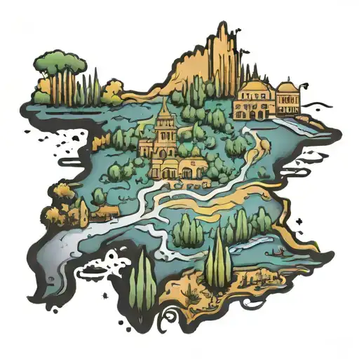 Punjab map tattoo design idea