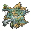 Punjab map tattoo design idea