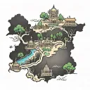 Punjab map tattoo design idea