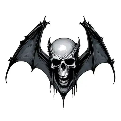 Death bat avenged sevenfold tattoo design idea