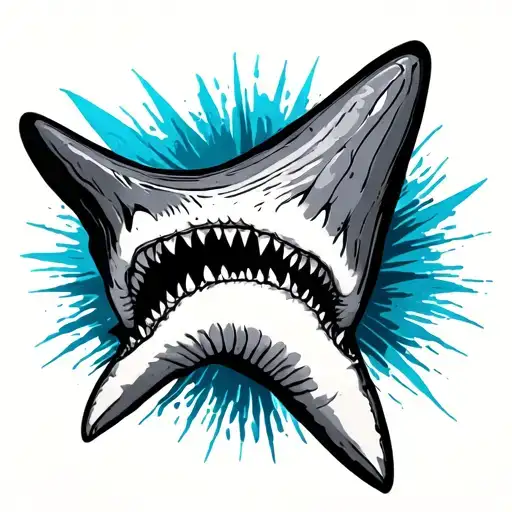 Shark Tooth tattoo design idea