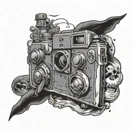 Take the footage from the game "until down" and add the caption "the past is not under our control" tattoo design idea