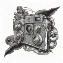 Take the footage from the game "until down" and add the caption "the past is not under our control" tattoo design idea