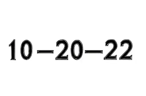 "10 -20 -22" tattoo design idea