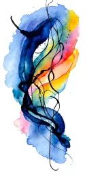 Abstract. lines that point a ways we imagine. salvador dali tattoo design idea