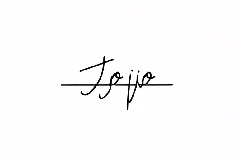 "Jojo " pulse rate line drawing tattoo design idea