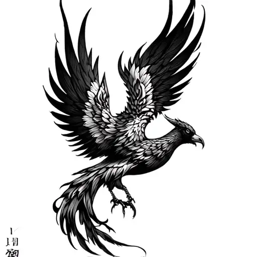 gay Phoenix strength tattoo design idea