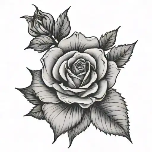 rose black grey tattoo tattoo design idea
