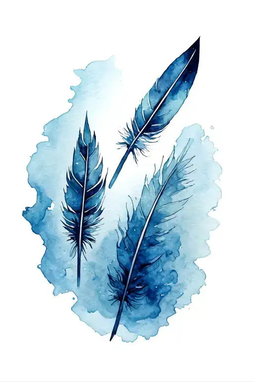 Indian, spear and plume tattoo design idea