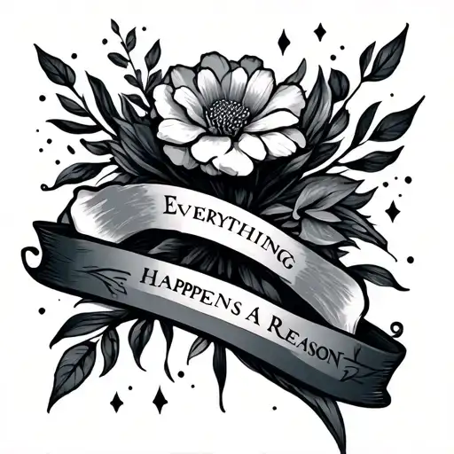 Everything Happens A Reason tattoo design idea