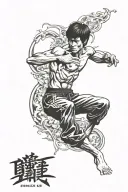Bruce Lee tattoo design idea